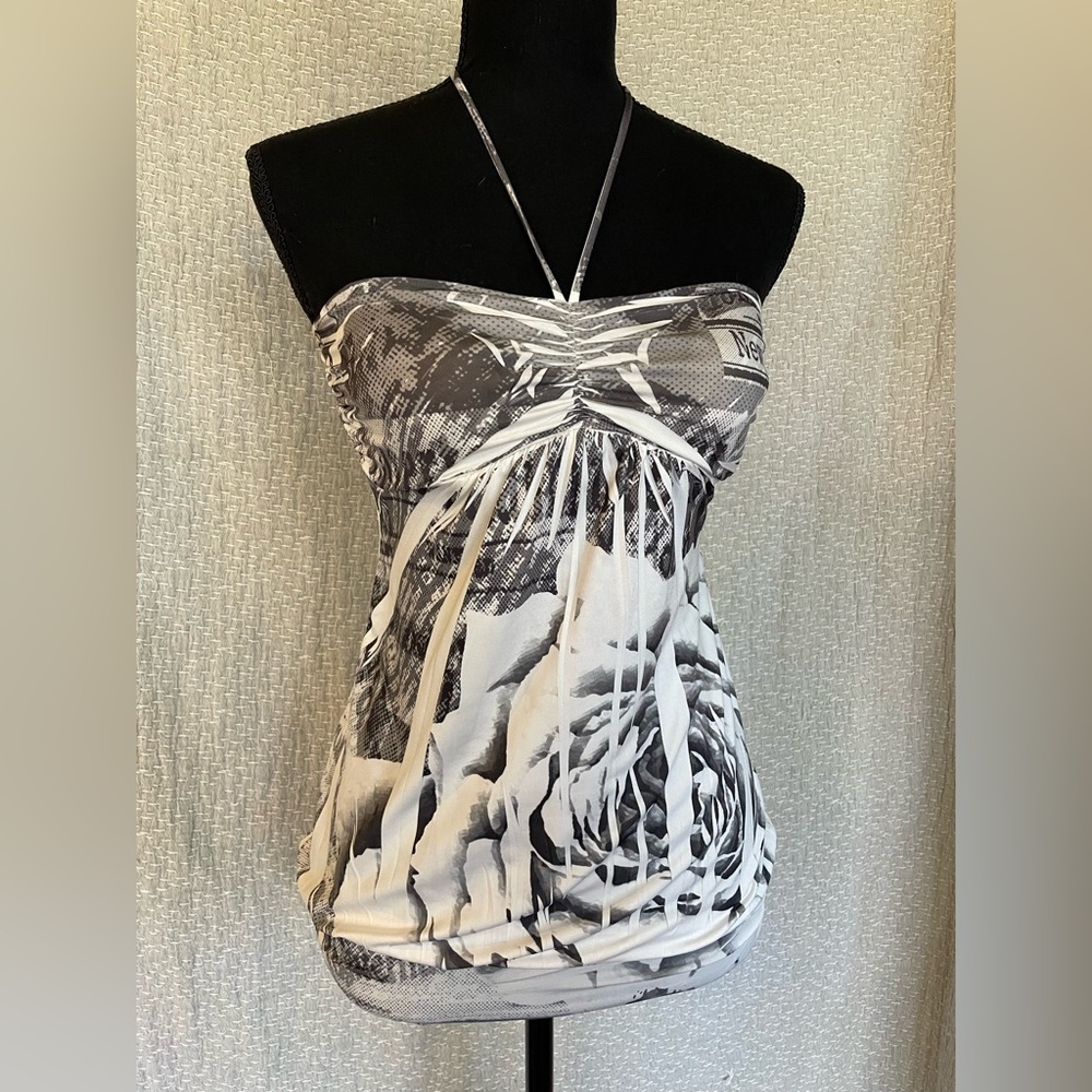 Fun & Flirty, B&W Graphic Bodycon Dress Size S